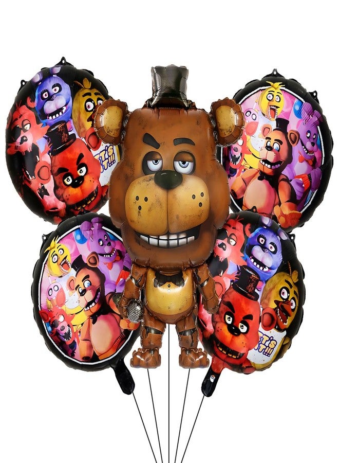 GeRRiT 5pc Birthday Party Foil Balloons For Five Nights at Freddy's Party Decorate Supplies For Five Nights at Freddy's - Image 2